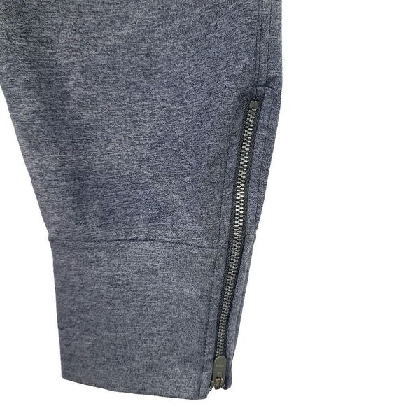 Athleta Jogger Pants S Charcoal Gray Stretch Knit Pull-On Zip Pockets Ankle Zip‎ - Picture 3 of 9